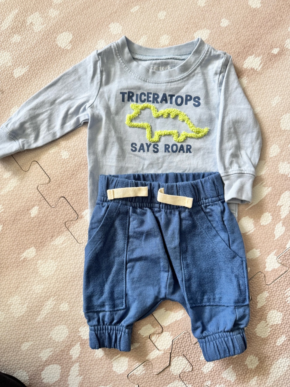 Carter's Light Blue Girls' Jeans with Neon Yellow Accent
